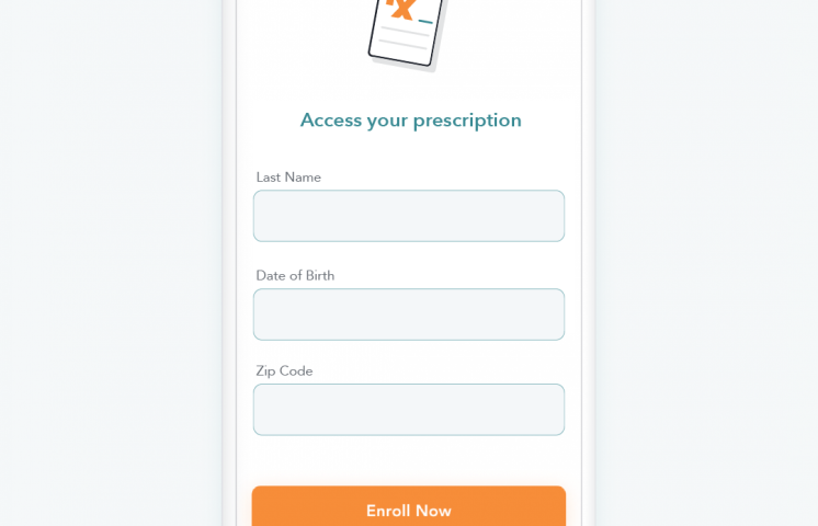 Access your prescription with last name, DOB and zip