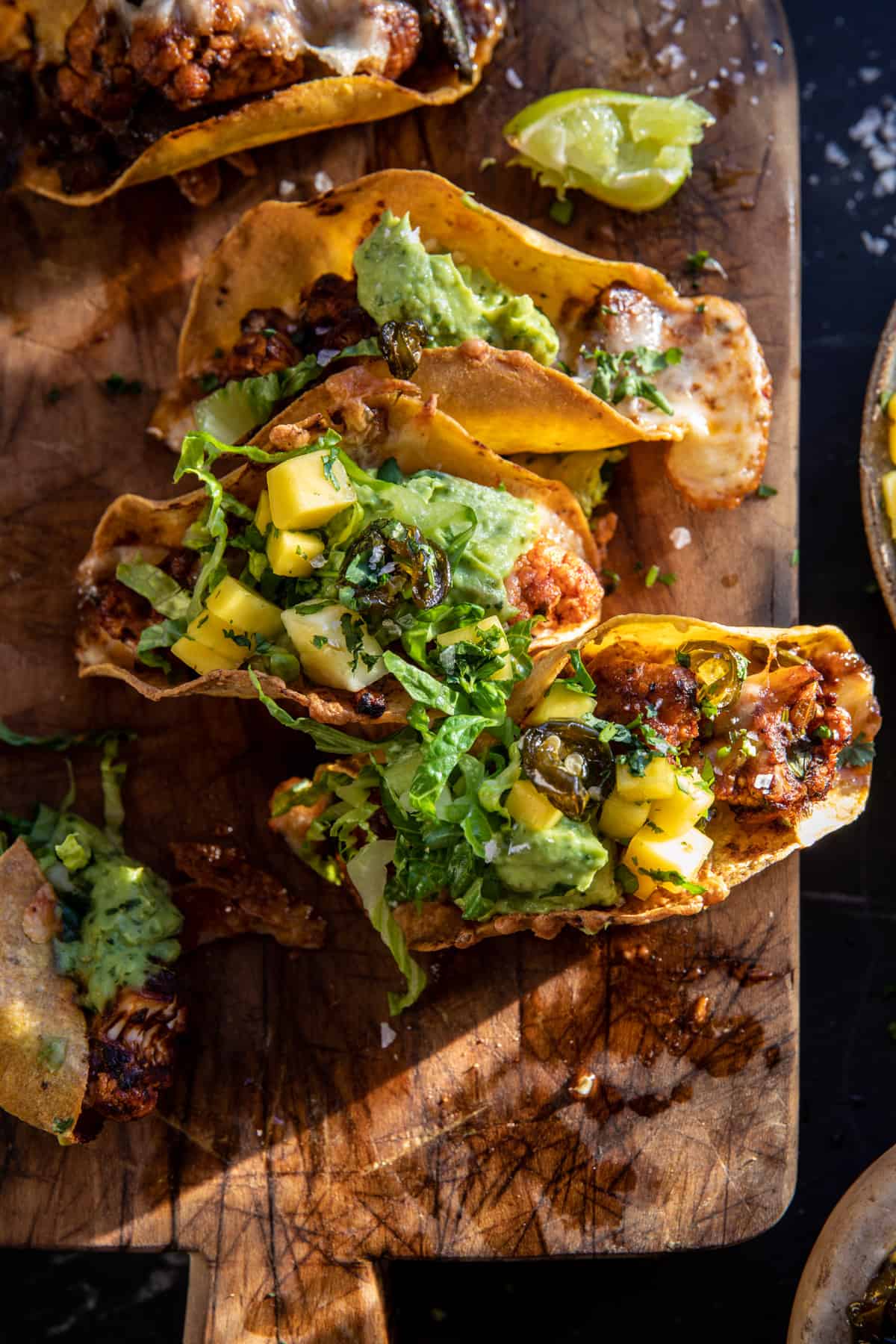 Crispy Cauliflower Tacos with Candied Jalapeño Pineapple Salsa