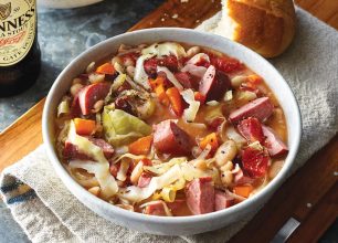 Slow-Cooker Sausage, Bean & Cabbage Stew