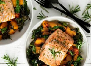 Baked Salmon with Winter Vegetables