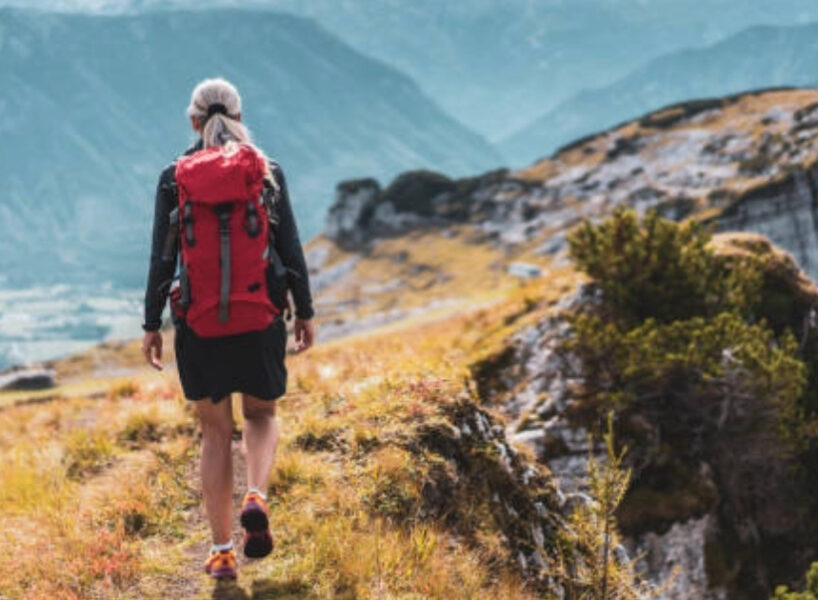 woman hiking